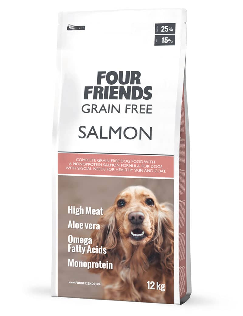 Four Friends Grain Free Salmon – kornfritt tørrfôr med laks 12 kg