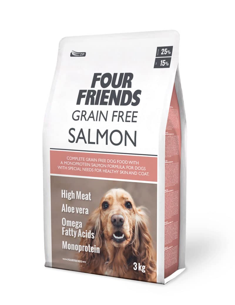 Four Friends Grain Free Salmon – kornfritt tørrfôr med laks 3 kg