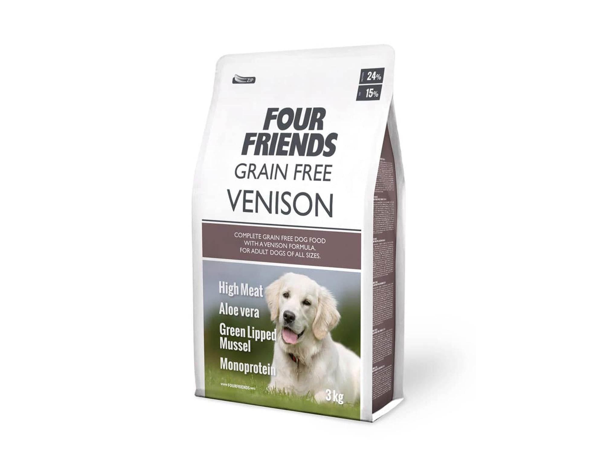 Four Friends Grain Free Venison – kornfritt tørrfôr med hjort 3 kg