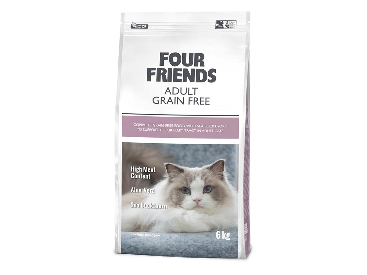 Four Friends Adult Grain Free – kornfritt tørrfôr til voksen katt 6 kg