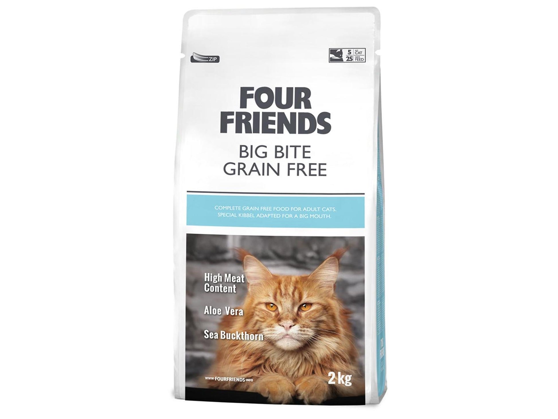 Four Friends Big Bite Grain Free – kornfritt tørrfôr til store katteraser 2 kg