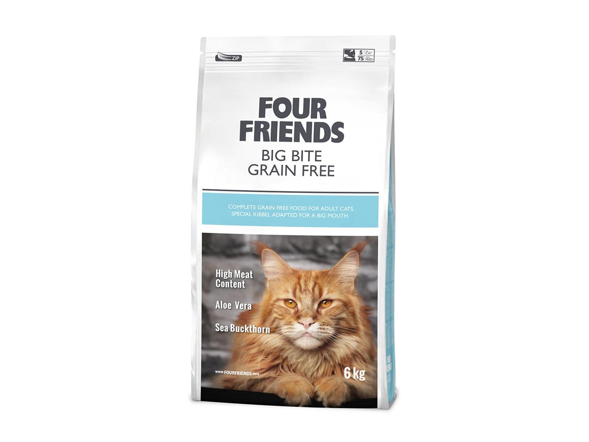 Four Friends Big Bite Grain Free – kornfritt tørrfôr til store katteraser 6 kg