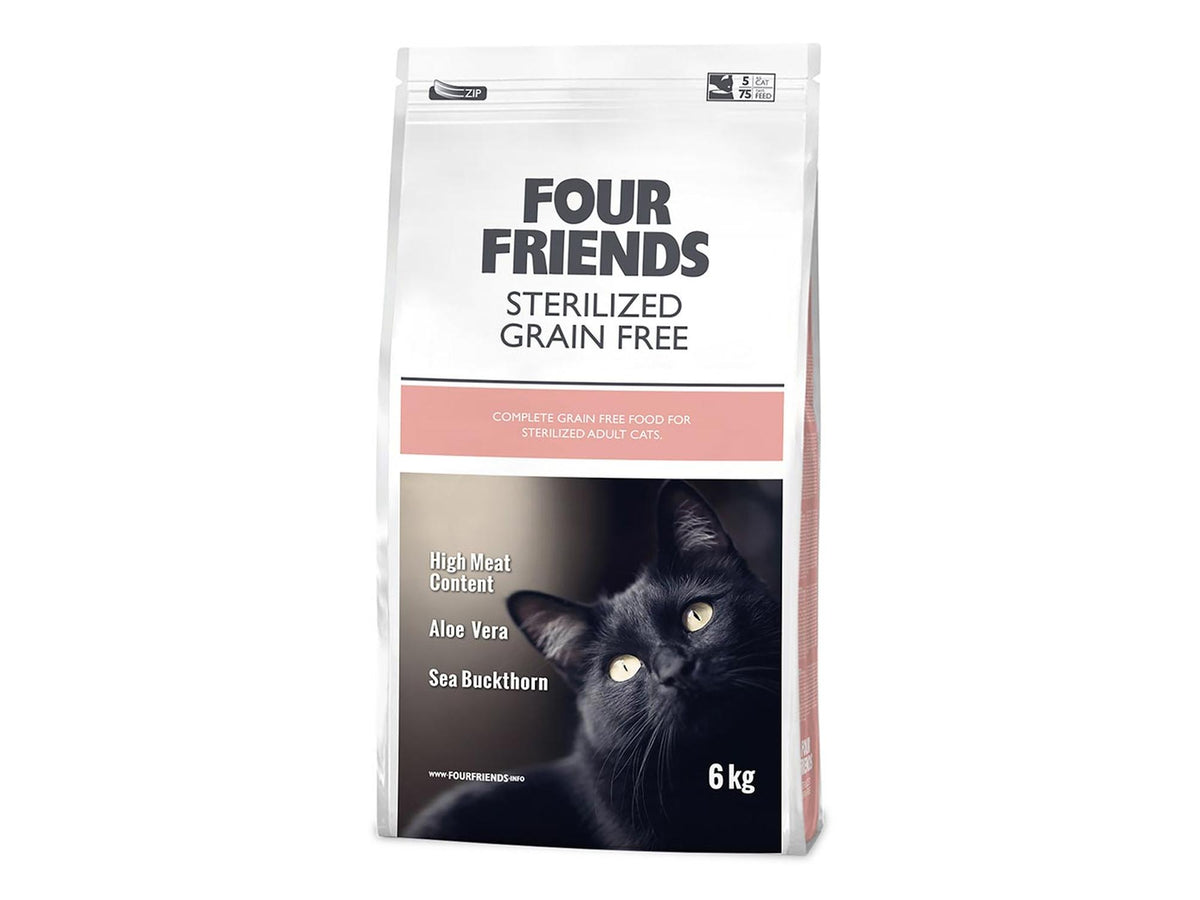 Four Friends Sterilized Grain Free – kornfritt tørrfôr til sterilisert katt 6 kg