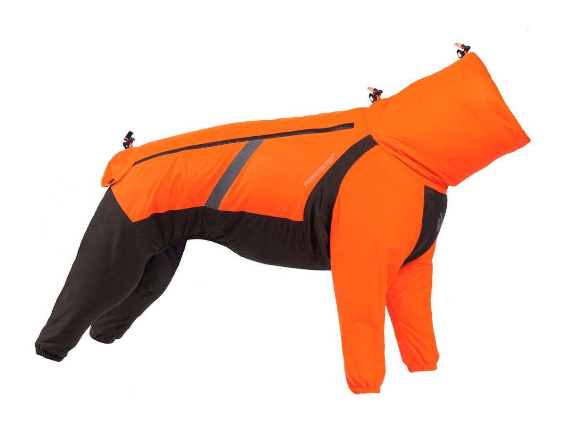 Non-stop dogwear Fjord overall raincoat regndress – Oransje/svart