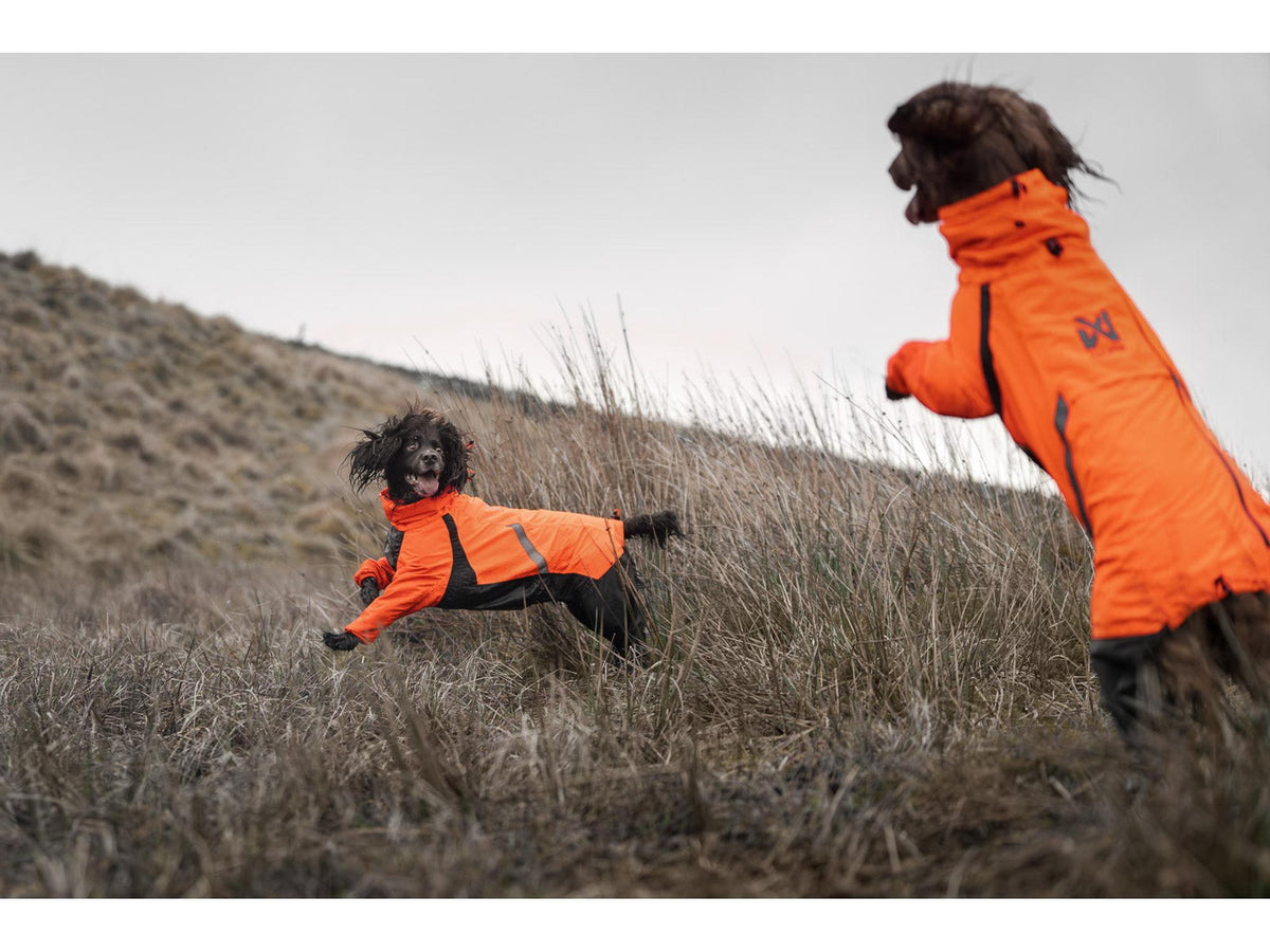 Non-stop dogwear Fjord overall raincoat regndress – Oransje/svart
