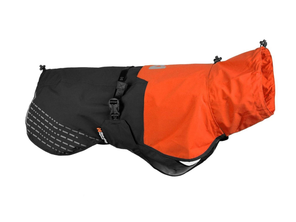 Non-stop dogwear Fjord raincoat regndekke – Svart/oransje