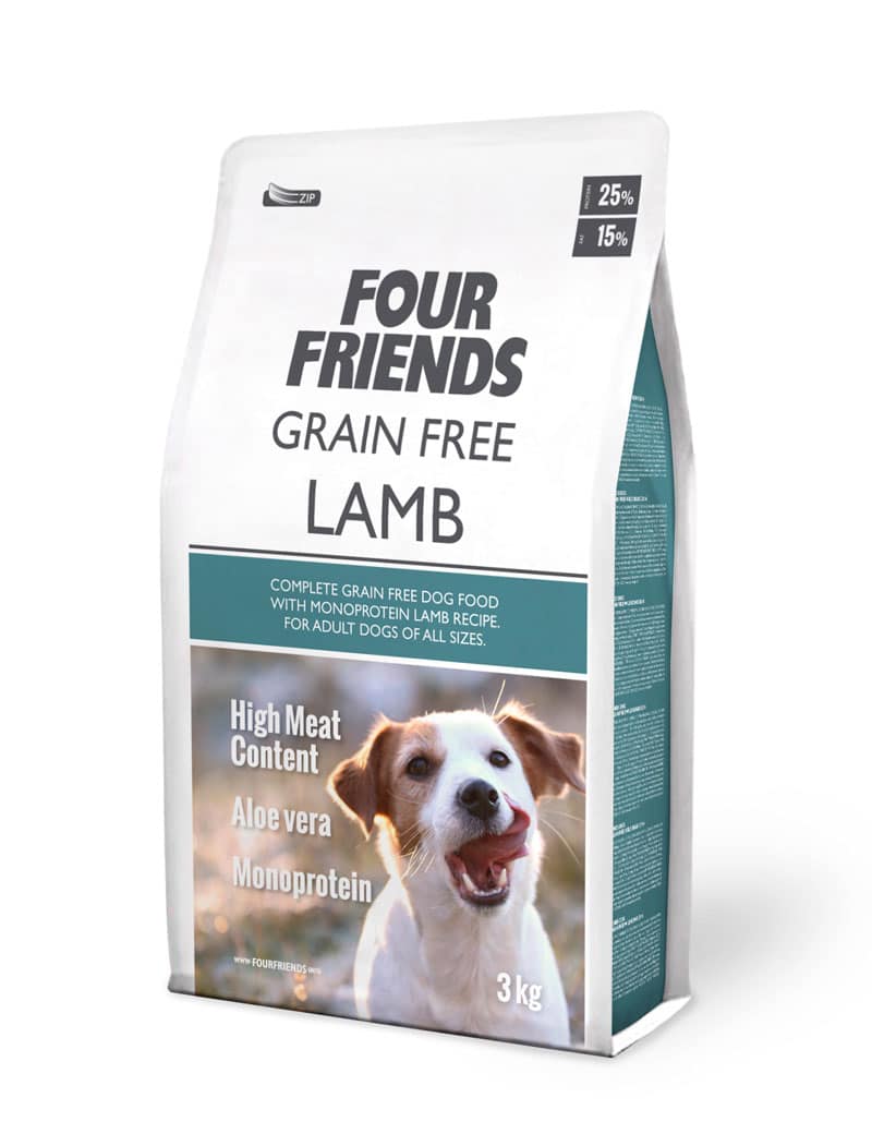 Four Friends Grain Free Lamb – kornfritt tørrfôr med lam 3 kg