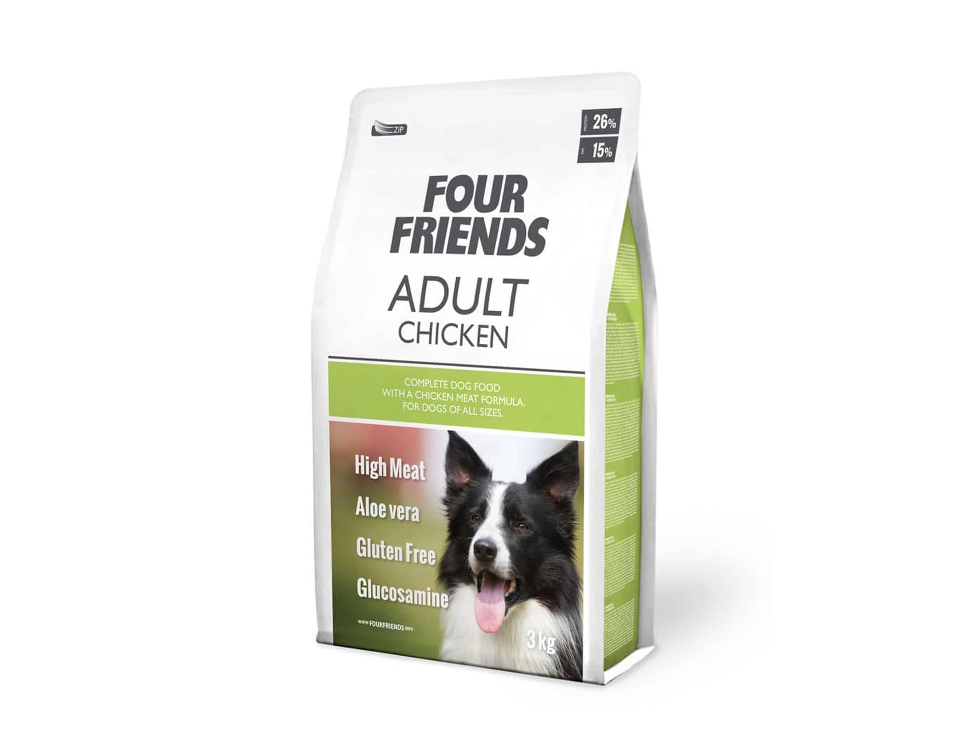 Four Friends Adult – tørrfôr til voksen hund med kylling 3 kg