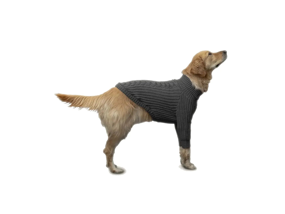 GF Pet Heavy Knit Sweater hundegenser charcoal