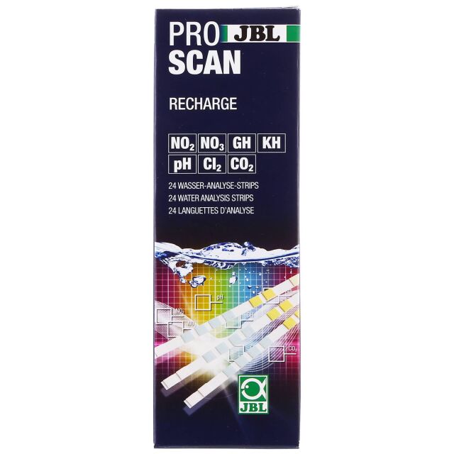 JBL ProScan Recharge Påfyllingspakning Teststriper for Vannanalyse med Smarttelefon til Akvarium