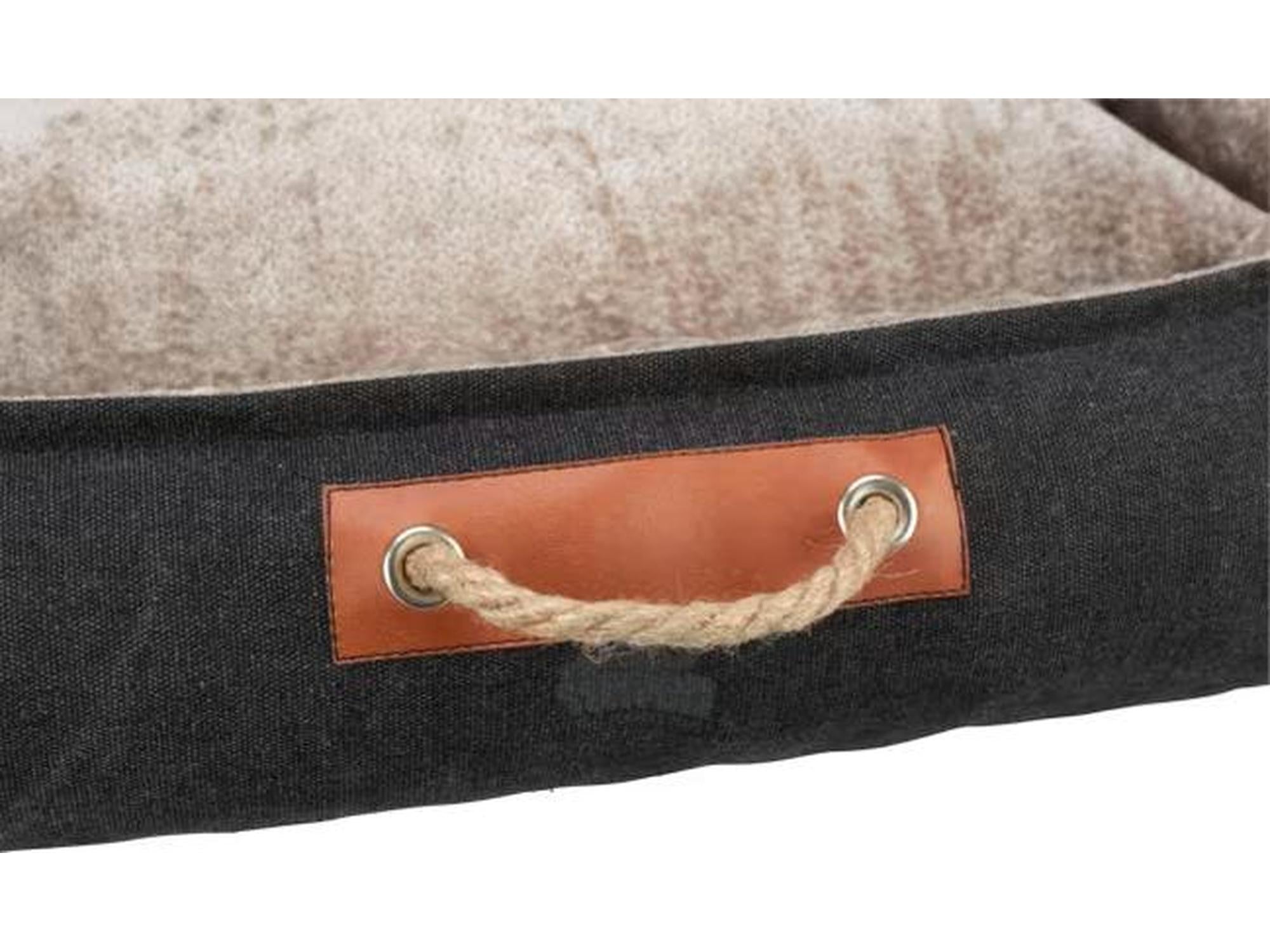 Trixie BE NORDIC Canvas/Softplysj Sort/Sand Hundeseng