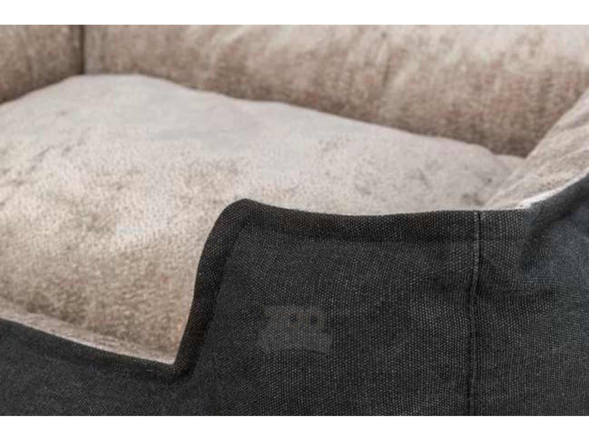 Trixie BE NORDIC Canvas/Softplysj Sort/Sand Hundeseng