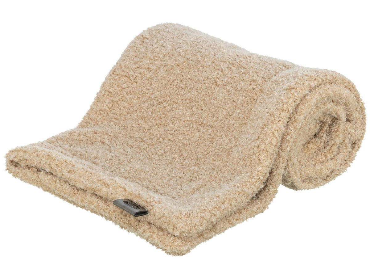 Trixie Wooly Fleece Hundeteppe – Teddy-fleece – Beige / 150 × 100 cm