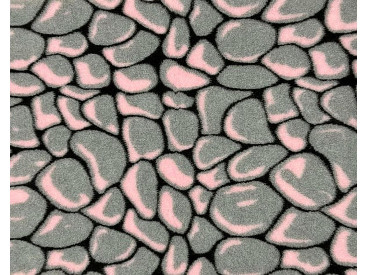 VetBed Nonslip liggematte 100x150 cm med Pebbles-mønster i rosa.