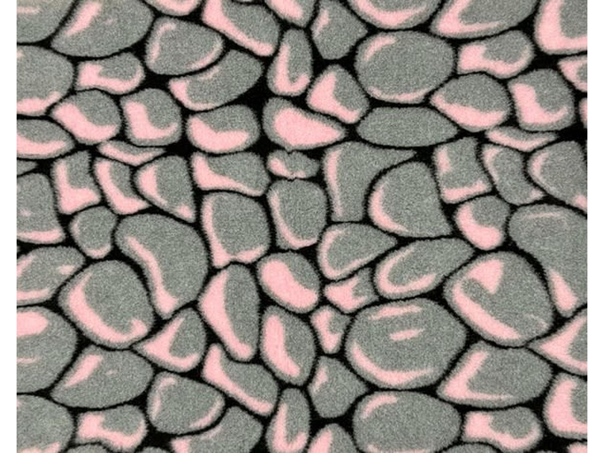 VetBed Nonslip liggematte 100x150 cm med Pebbles-mønster i rosa.