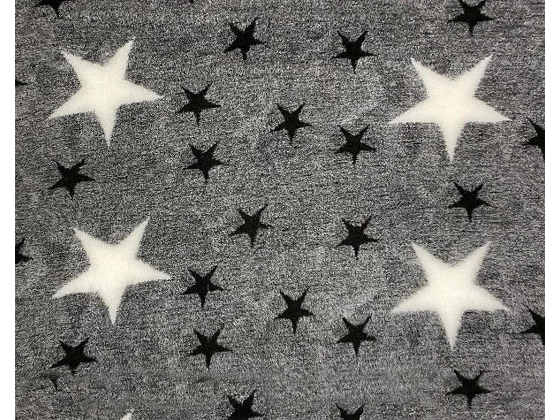 VetBed Nonslip liggematte 100x150 cm med sorte og hvite stjerner på grå bunn.