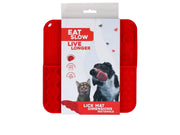 Eat Slow Live Longer Lick Mat Dimensions Rectangle – Rød