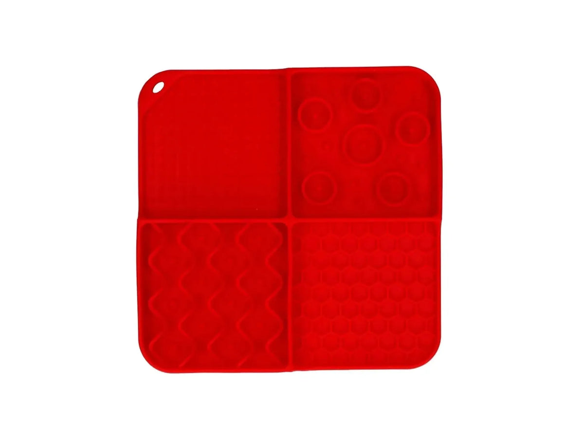 Eat Slow Live Longer Lick Mat Dimensions Rectangle – Rød