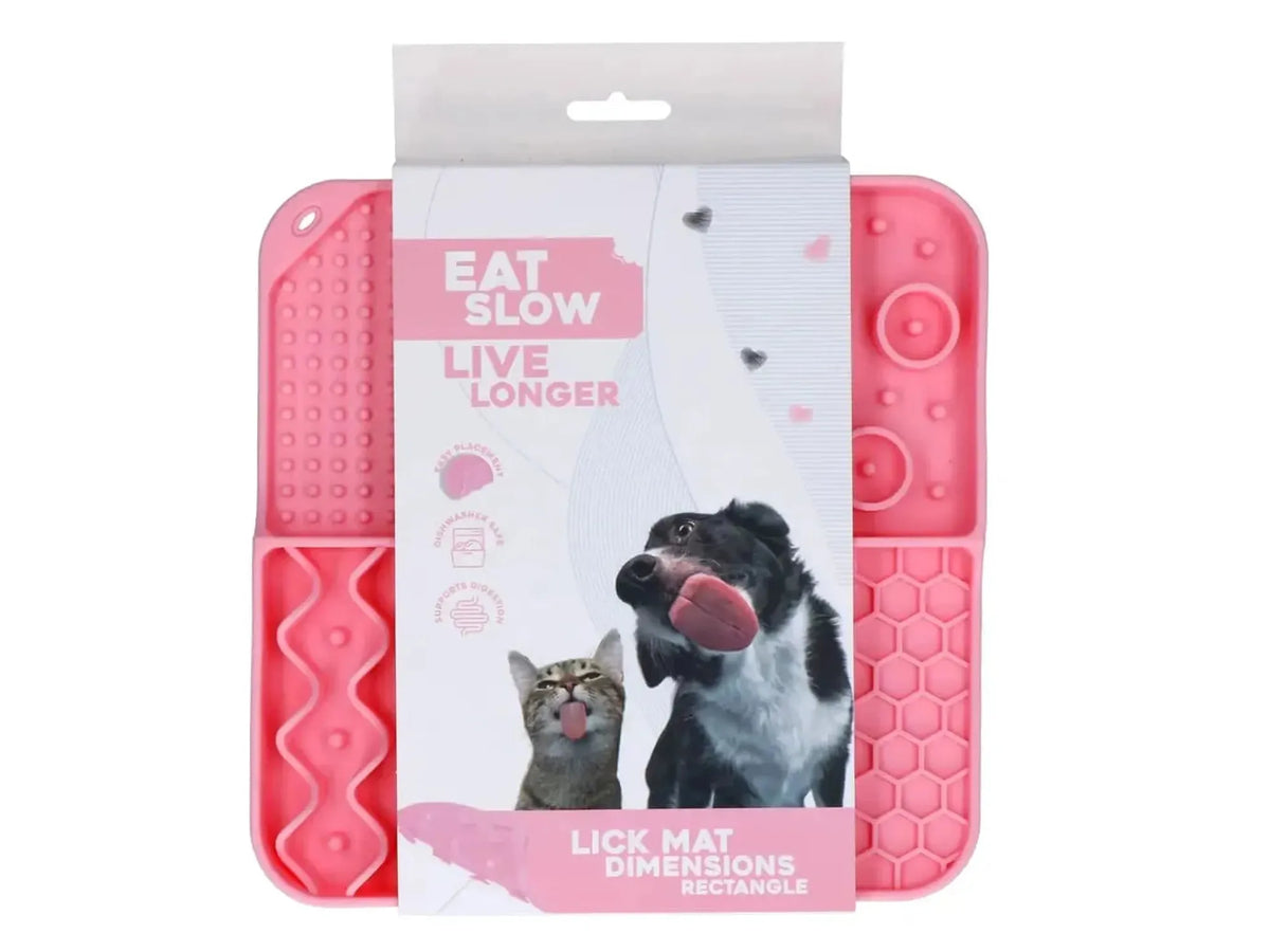 Eat Slow Live Longer Lick Mat Dimensions Rectangle – Rosa