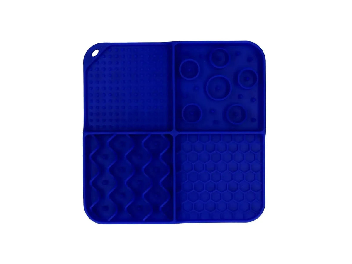 Eat Slow Live Longer Lick Mat Dimensions Rectangle – Blå