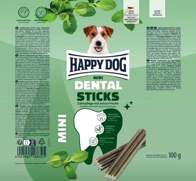 Happy Dog Dental Snacks Sticks Mini 100g Tannpleiegodbiter