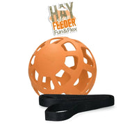 Hay Slowfeeder Fun and Flex Høyleke i Naturgummi 22 cm – Ball Oransje