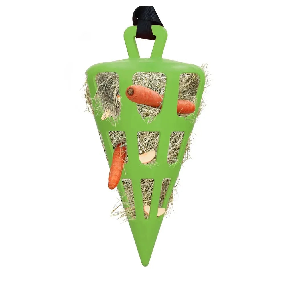 Hay Slowfeeder Fun and Flex Høyleke i Naturgummi 22 cm – Gulrot Grønn