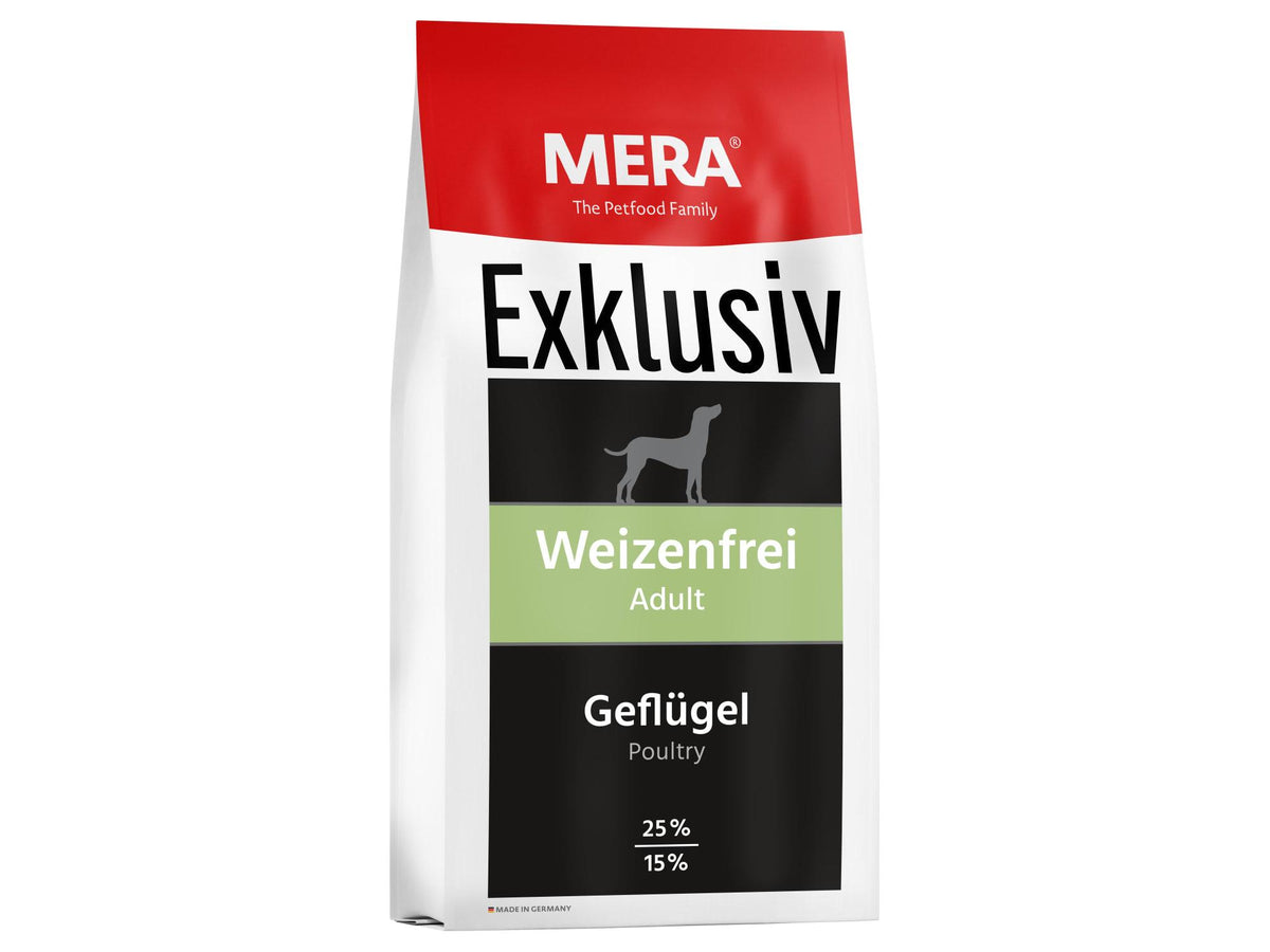 Mera Exklusiv Adult Kylling – hvetefritt tørrfôr til hund 15 kg