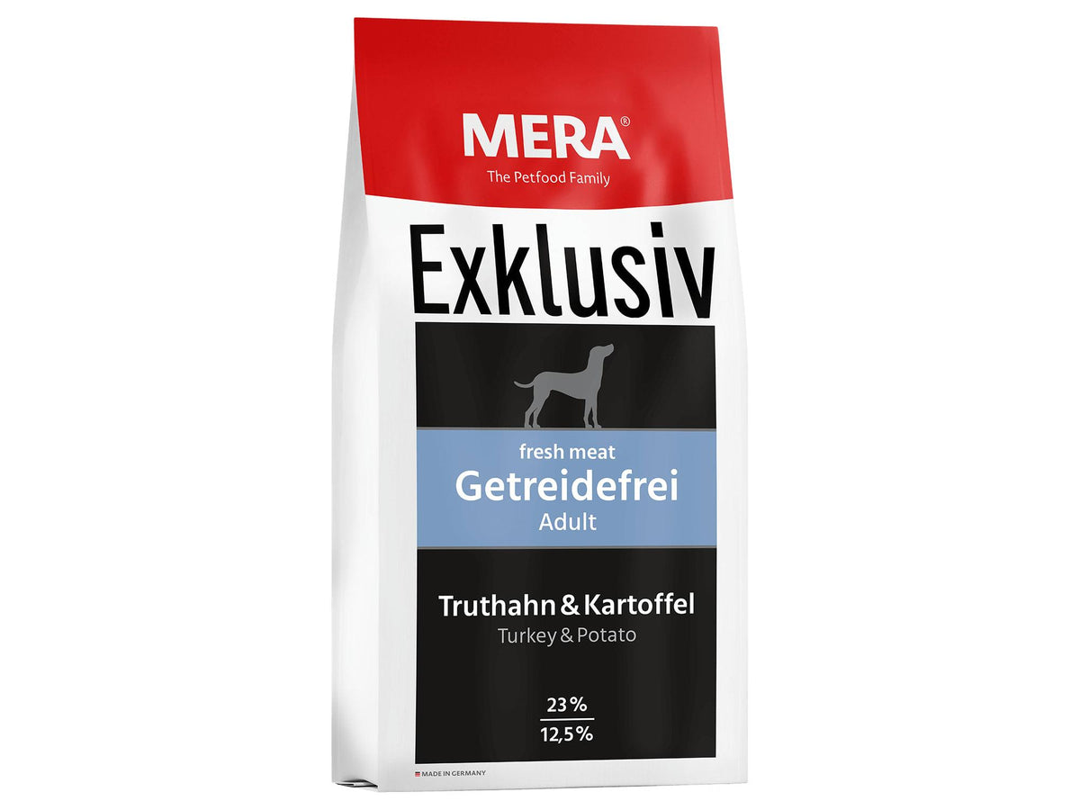 Mera Exklusiv Adult Kalkun & Potet – kornfritt tørrfôr til hund 15 kg