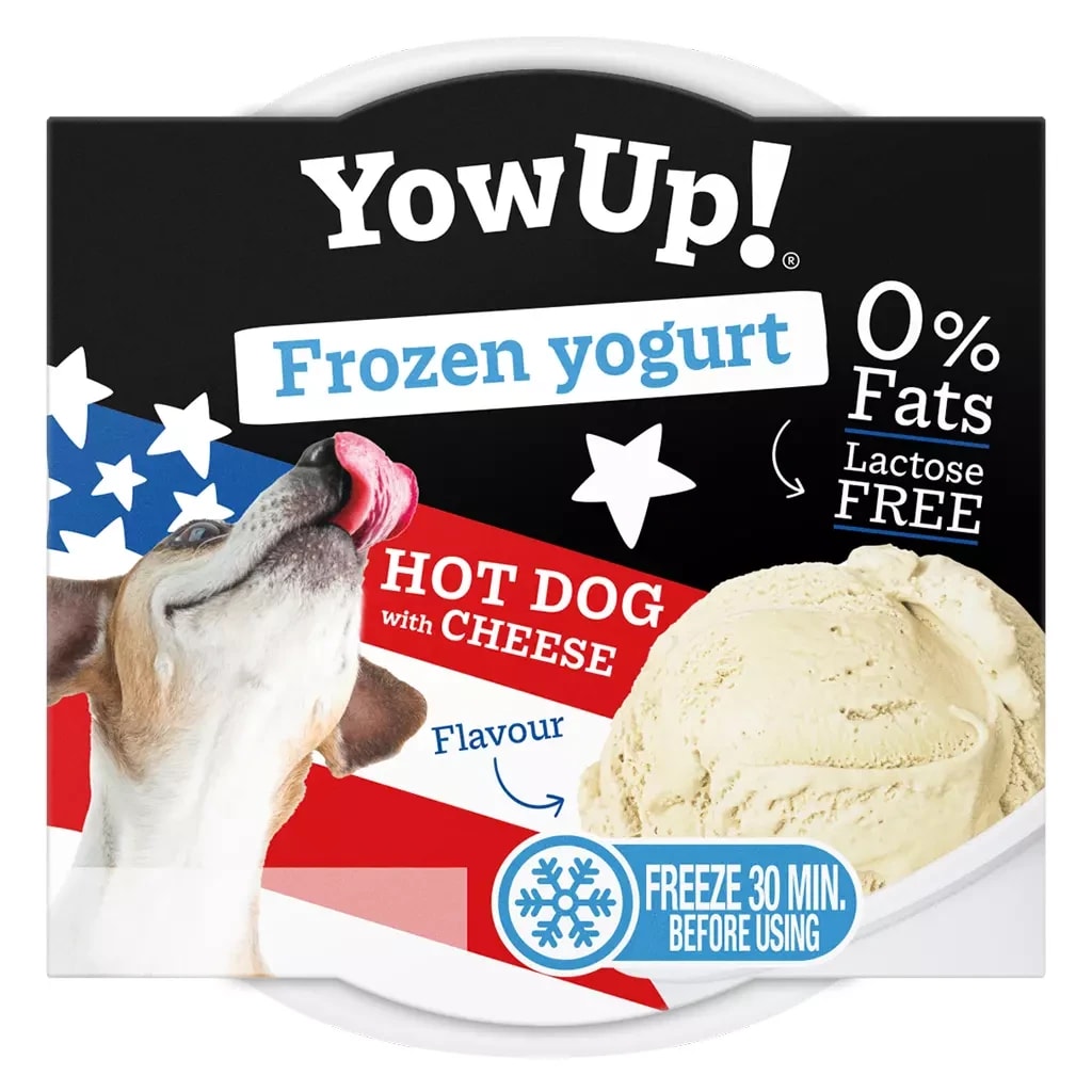 YowUp frossen yoghurt Hot Dog Cheese til hund og katt 110 g