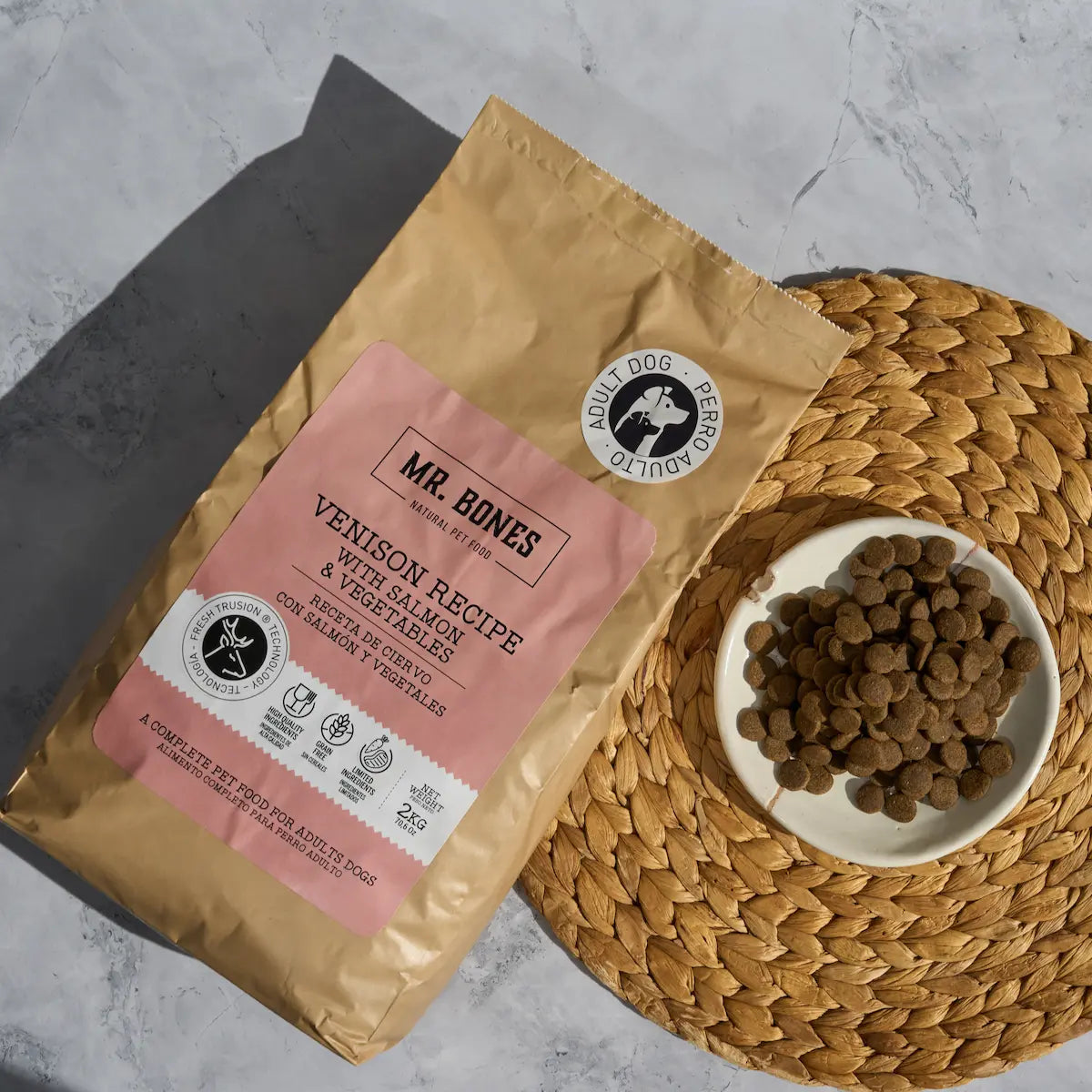 Mr. Bones Freshtrusion Hjort – kornfritt tørrfôr til hund, 2 kg