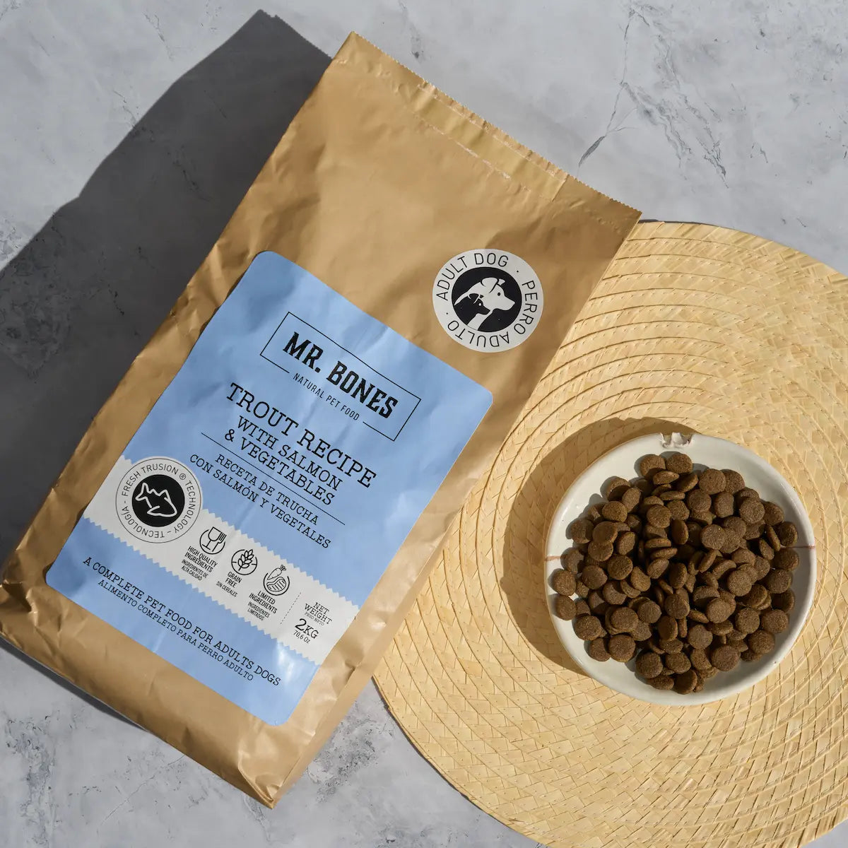 Mr. Bones Freshtrusion Ørret – kornfritt tørrfôr til hund, 2 kg