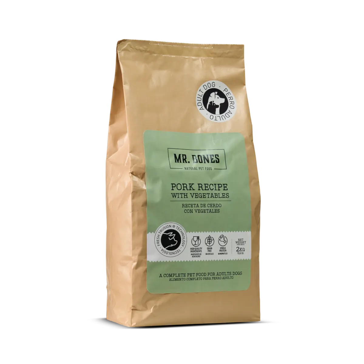 Mr. Bones Freshtrusion Svin – kornfritt tørrfôr til hund, 2 kg