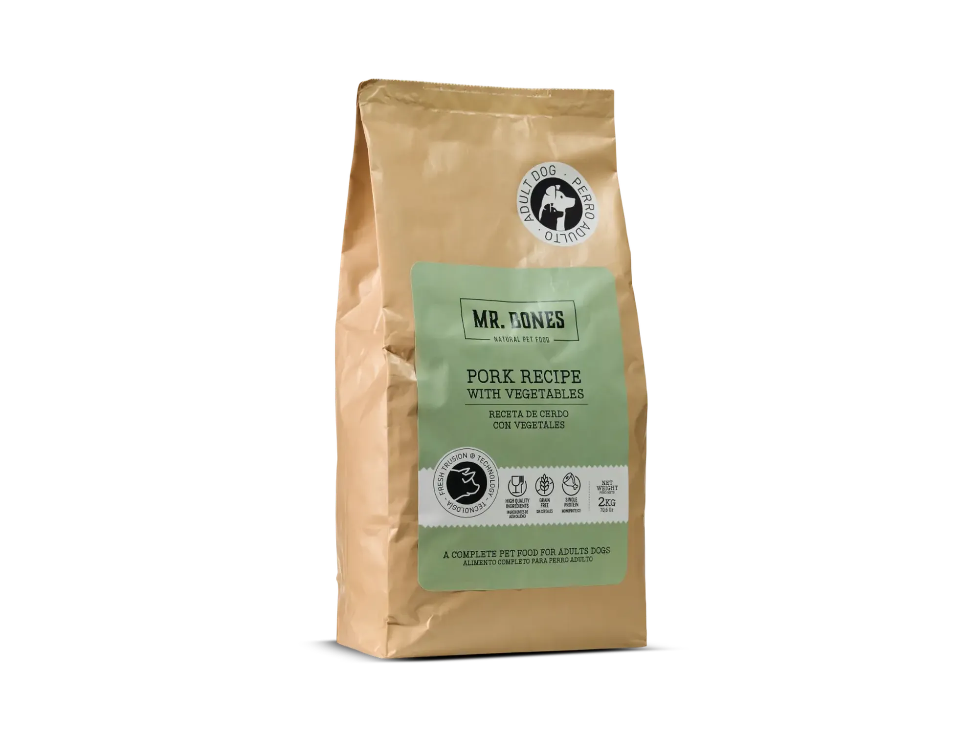 Mr. Bones Freshtrusion Svin – kornfritt tørrfôr til hund, 2 kg