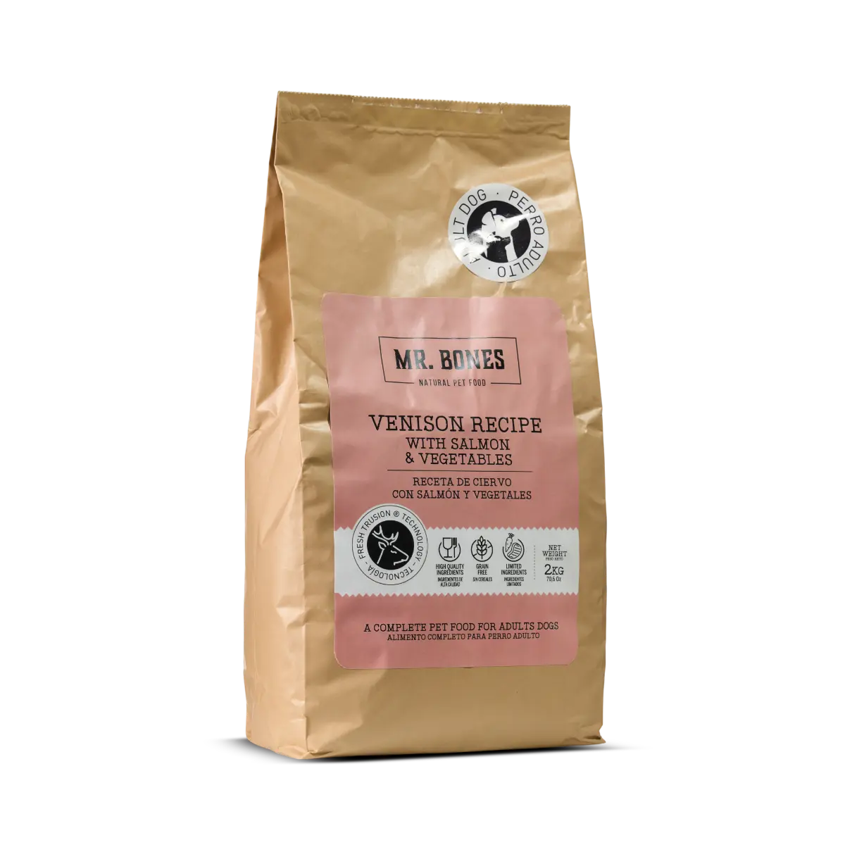 Mr. Bones Freshtrusion Hjort – kornfritt tørrfôr til hund, 2 kg