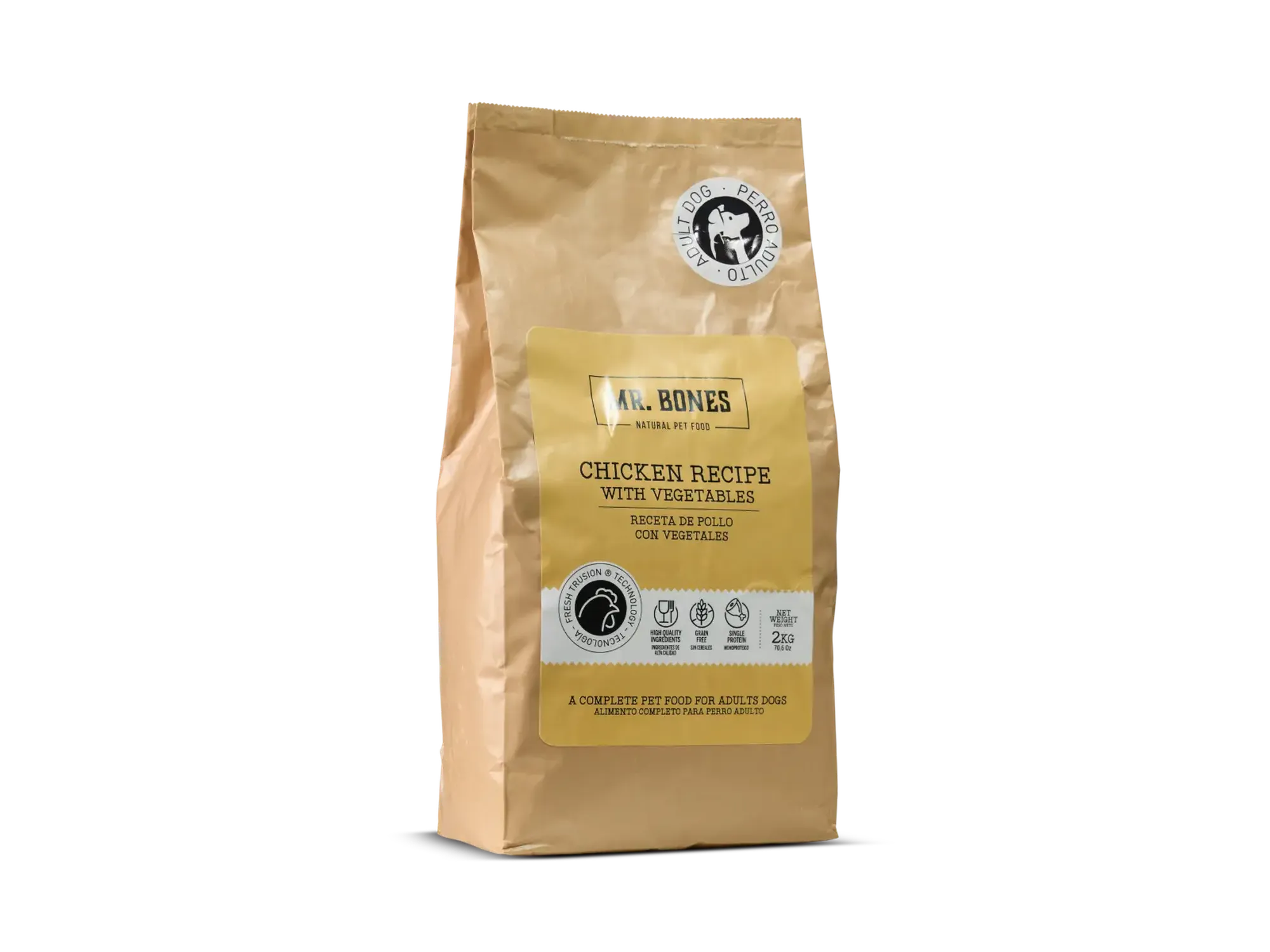 Mr. Bones Freshtrusion Kylling – kornfritt tørrfôr til hund, 2 kg