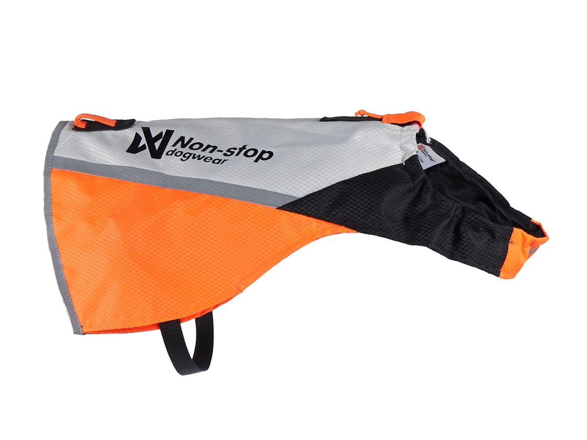 Non-stop dogwear Protector cover 2.0 synlighetsdekken – Hvit/svart/oransje