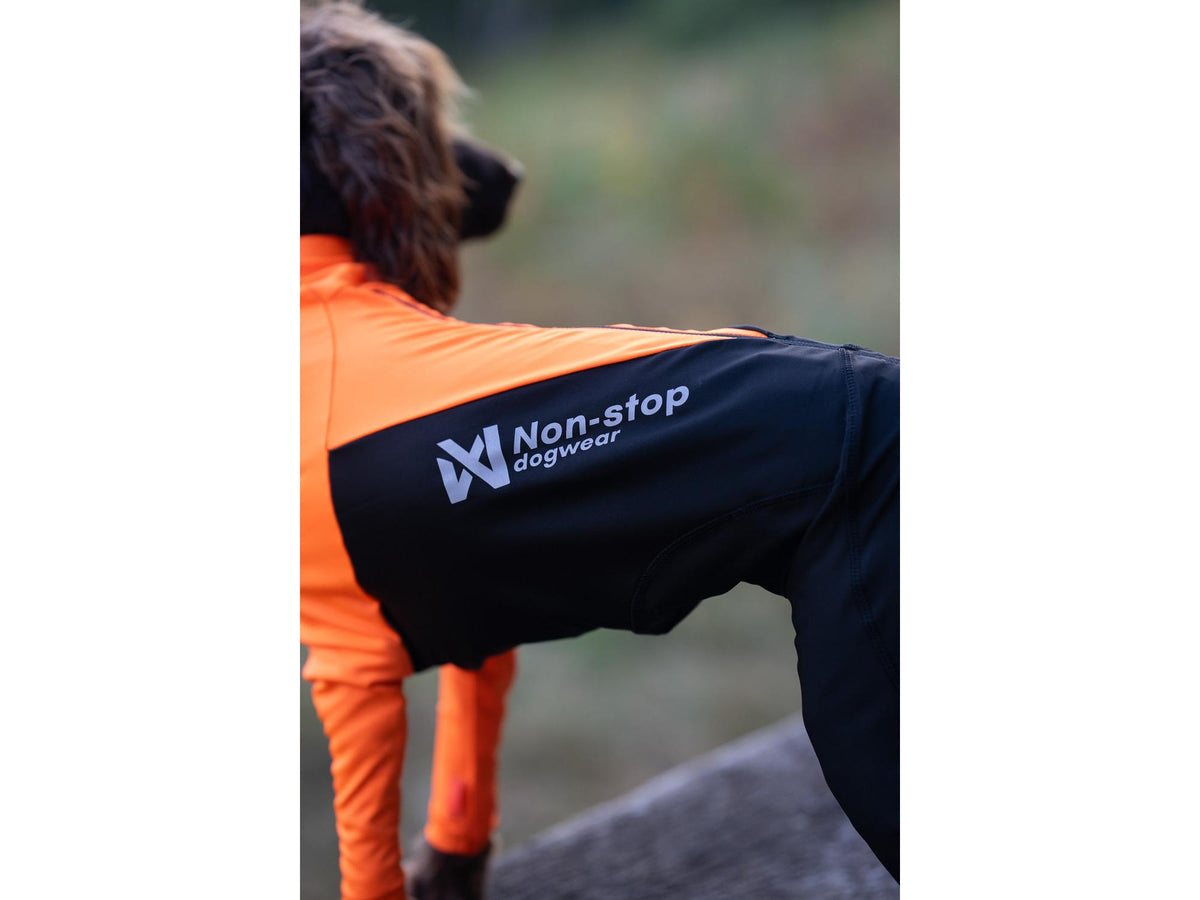 Non-stop dogwear Protector suit heldress hannhund – Oransje/svart