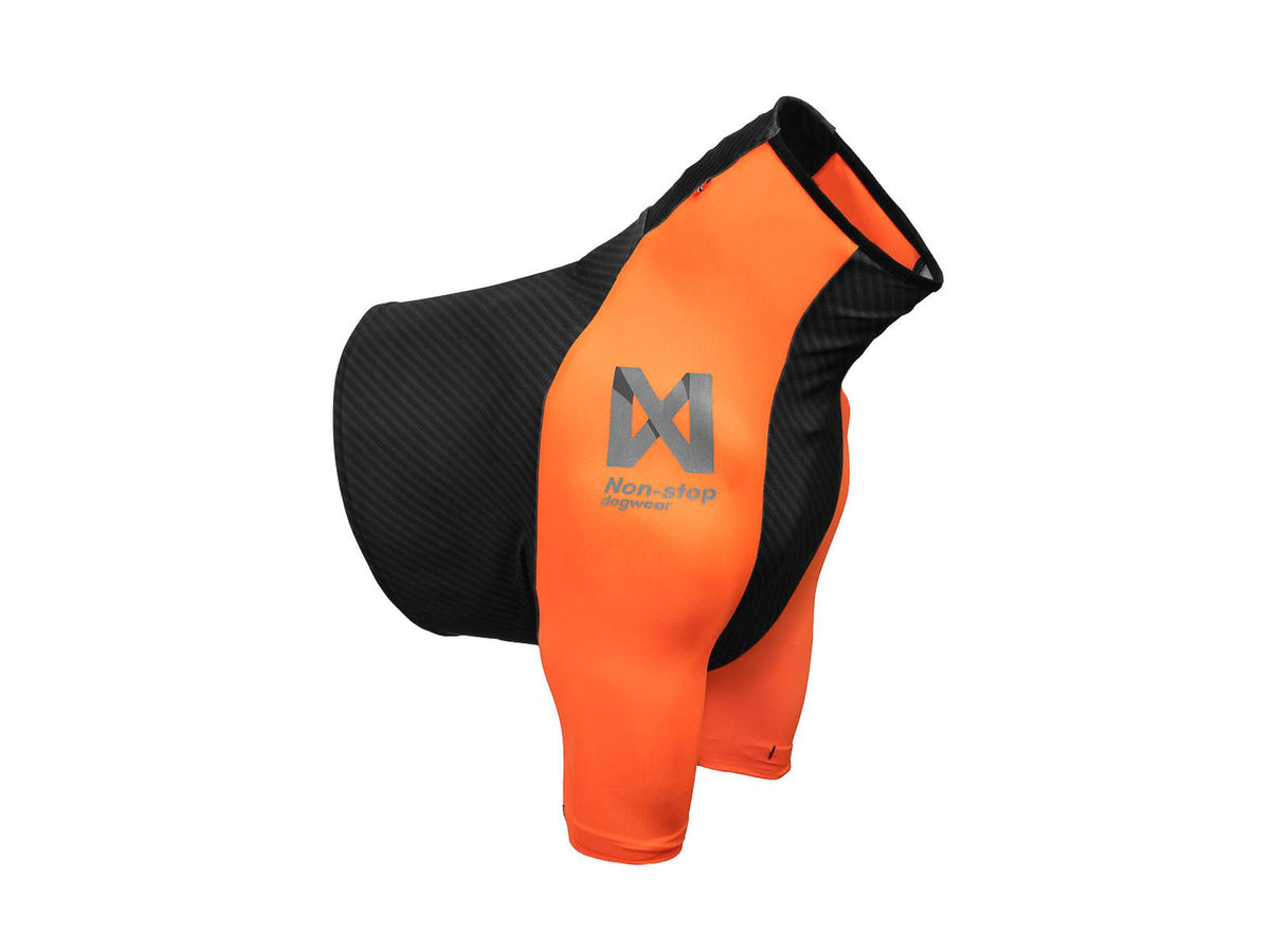 Non-stop dogwear Protector t-shirt hundetrøye – Svart/oransje