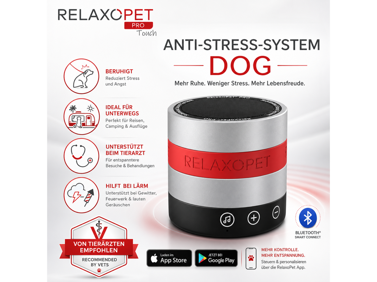 RelaxoPet PRO Dog Touch – beroligende lydenhet for hund med app