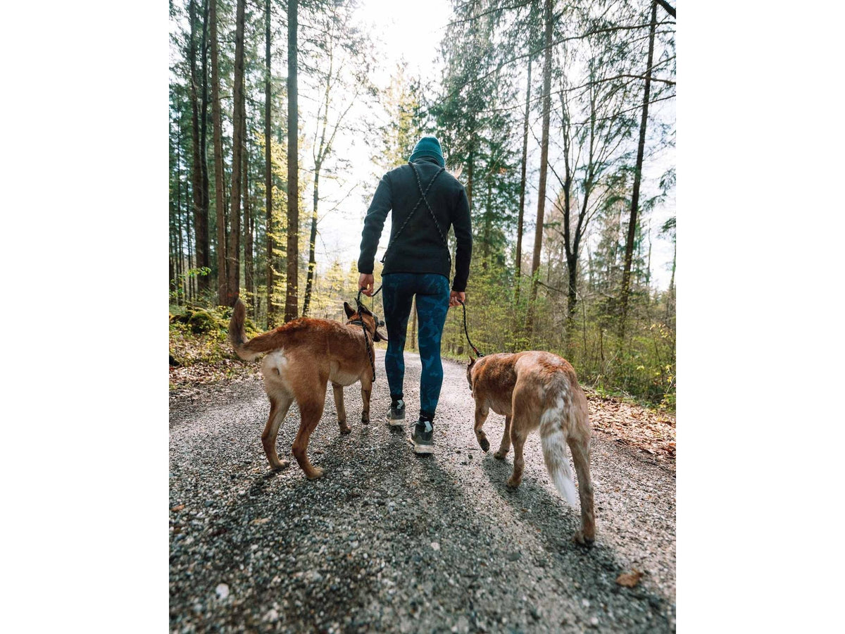 Non-stop dogwear Rock adjustable leash justerbart tau-leiebånd – Svart