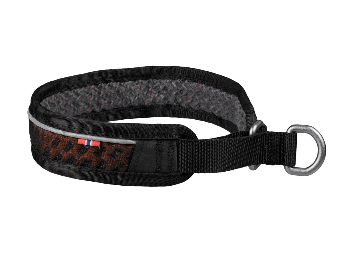 Non-stop dogwear Rock collar 3.0 halvstruphalsbånd – Svart/oransje