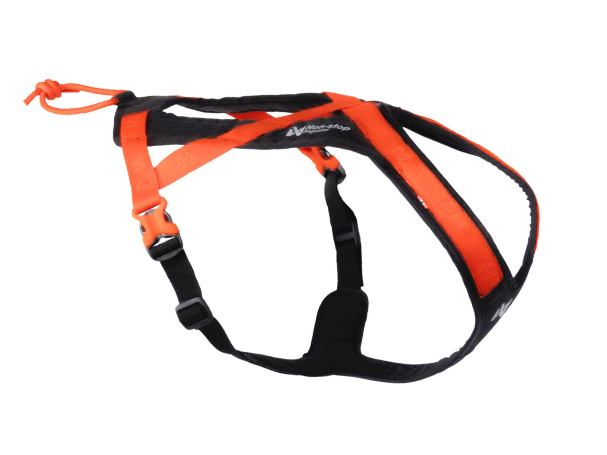 Non-stop dogwear Rush harness trekksele – Svart/oransje