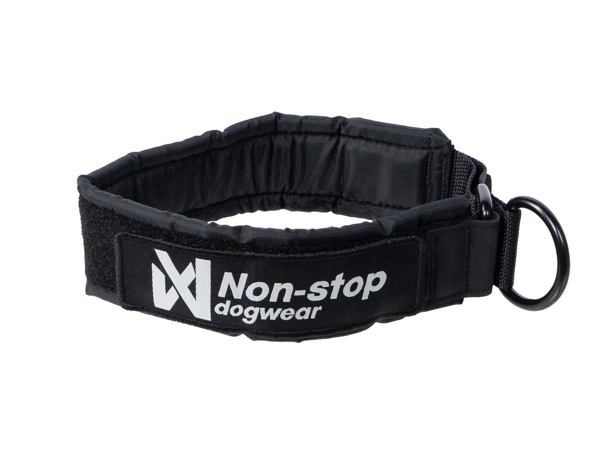 Non-stop dogwear Solid collar WD halvstruphalsbånd – Svart