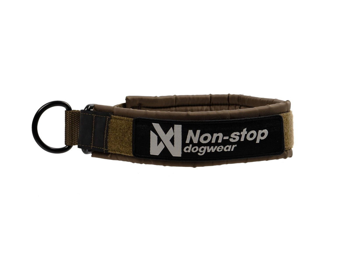 Non-stop dogwear Solid collar WD halvstruphalsbånd – Oliven
