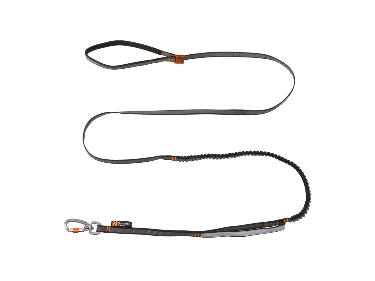 Non-stop dogwear Touring bungee adjustable justerbart strikkbånd – Svart/grå