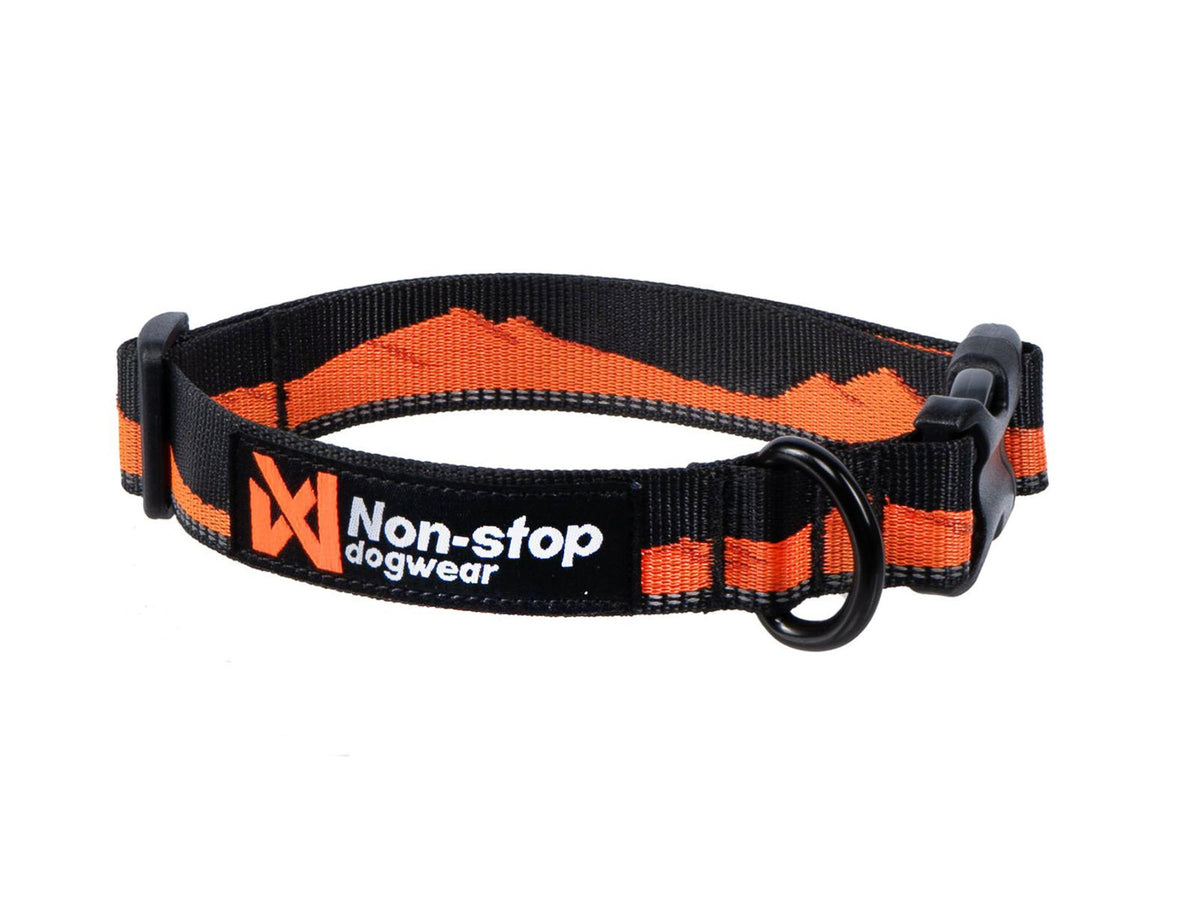 Non-stop dogwear Trail quest collar halsbånd – Oransje/svart
