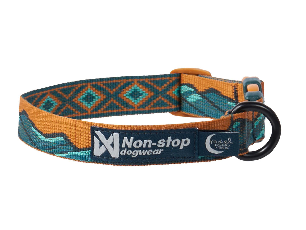 Non-stop dogwear Trail quest collar RP signature edition halsbånd – Teal/eik