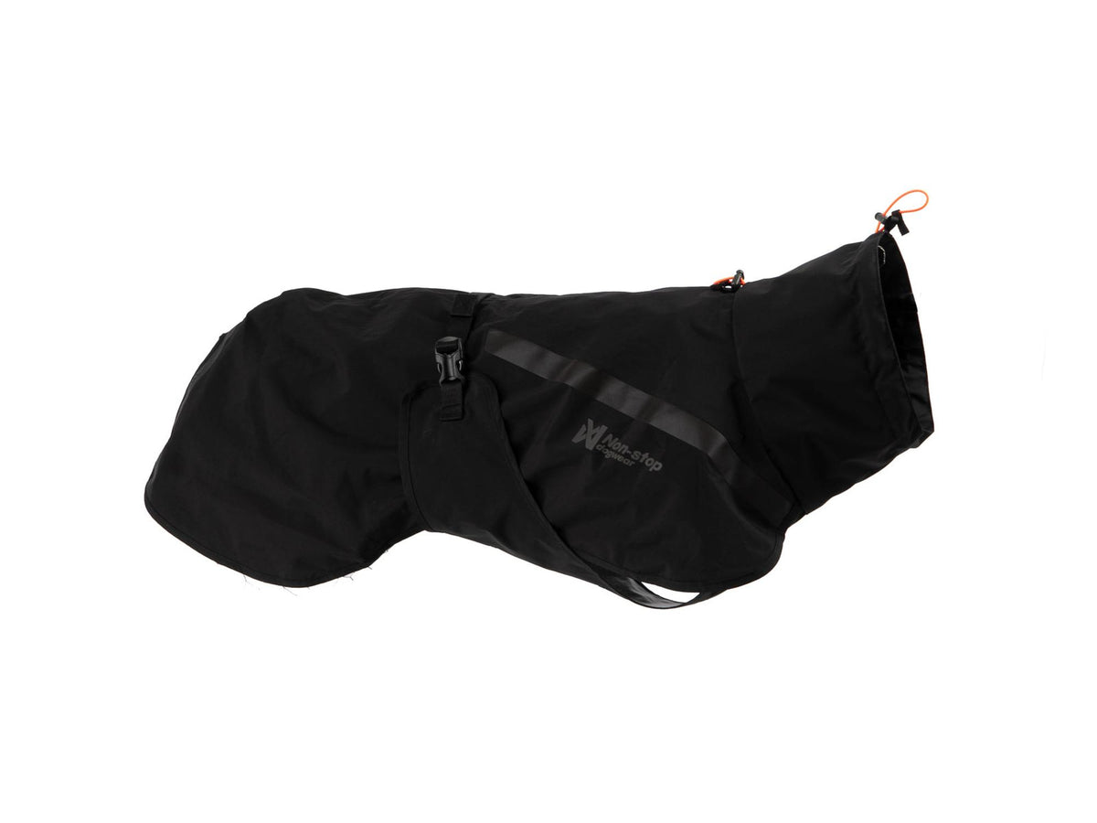 Non-stop dogwear Trekking raincoat regndekke – Svart
