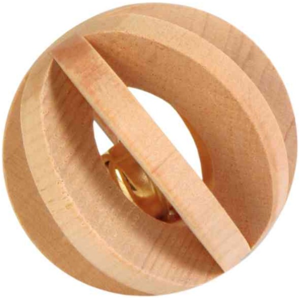 Gnagerleke 6187 Ball i Tre M/Bjelle 6cm